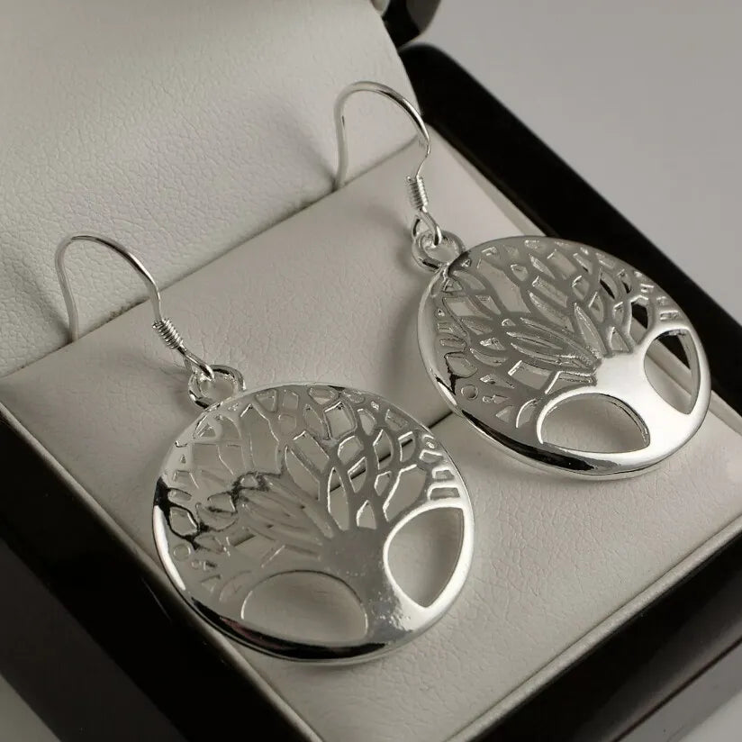 Tree of Life Dangle Drop Earrings UK
