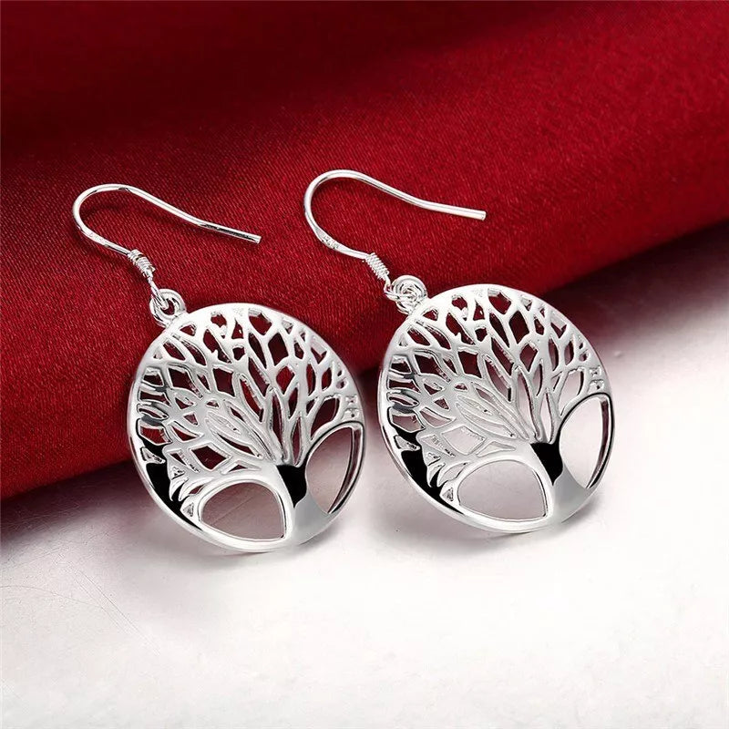 Tree of Life Dangle Drop Earrings UK