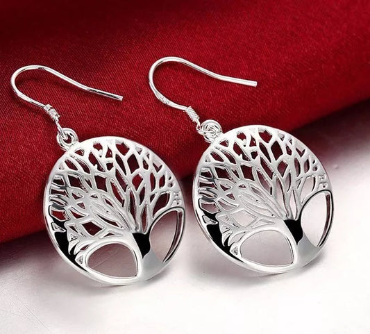 Tree of Life Dangle Drop Earrings UK