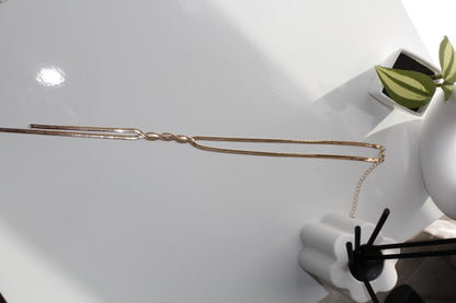 Sexy Tassel Snake Bone Chain Jewelry Set - Gold Plated Geometric Necklace for Women