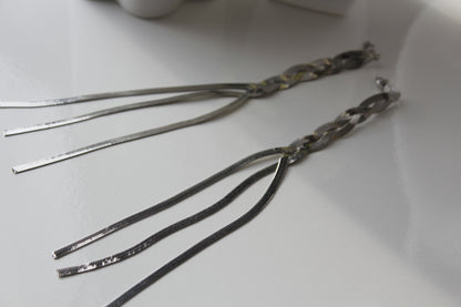 Sexy Tassel Snake Bone Chain Jewelry Set - Gold Plated Geometric Necklace for Women
