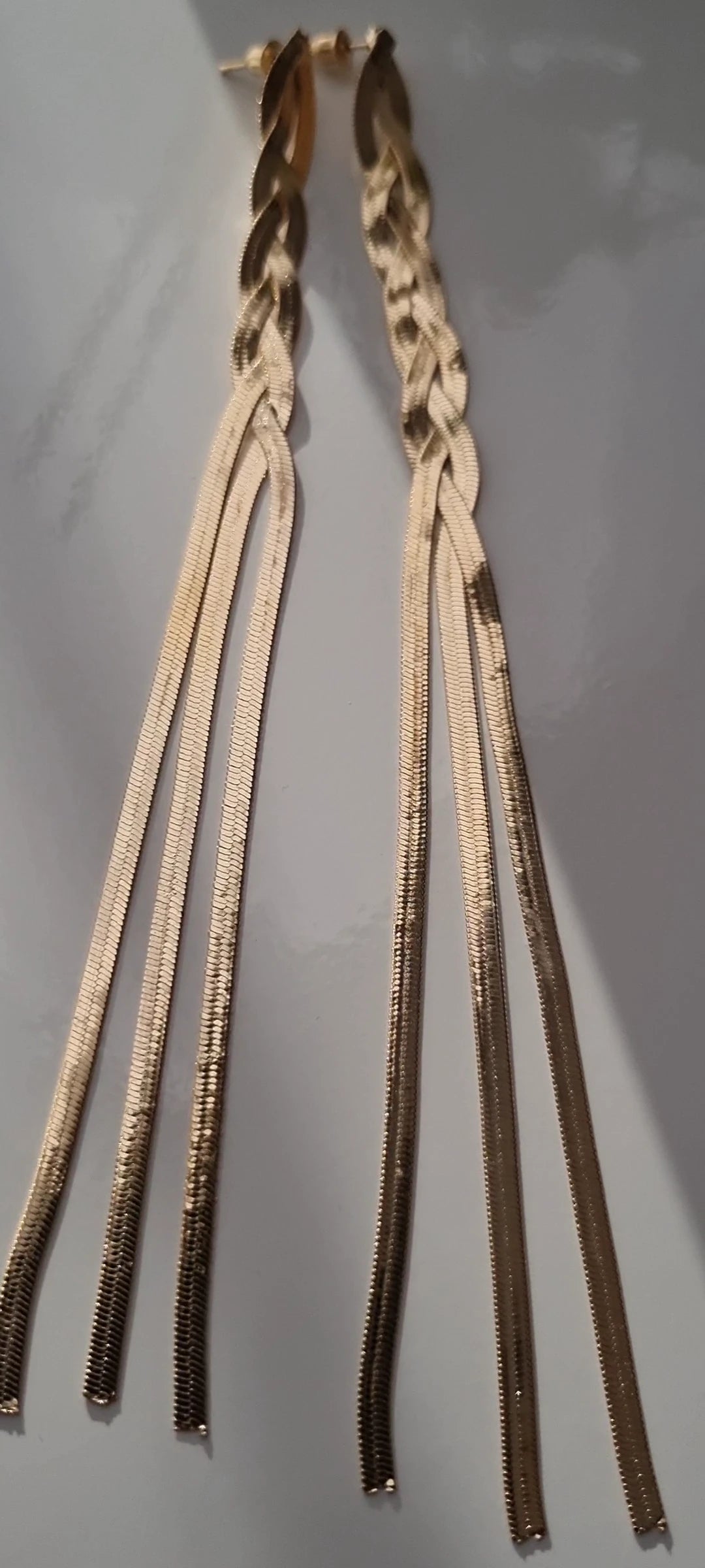 Sexy Tassel Snake Bone Chain Jewelry Set - Gold Plated Geometric Necklace for Women