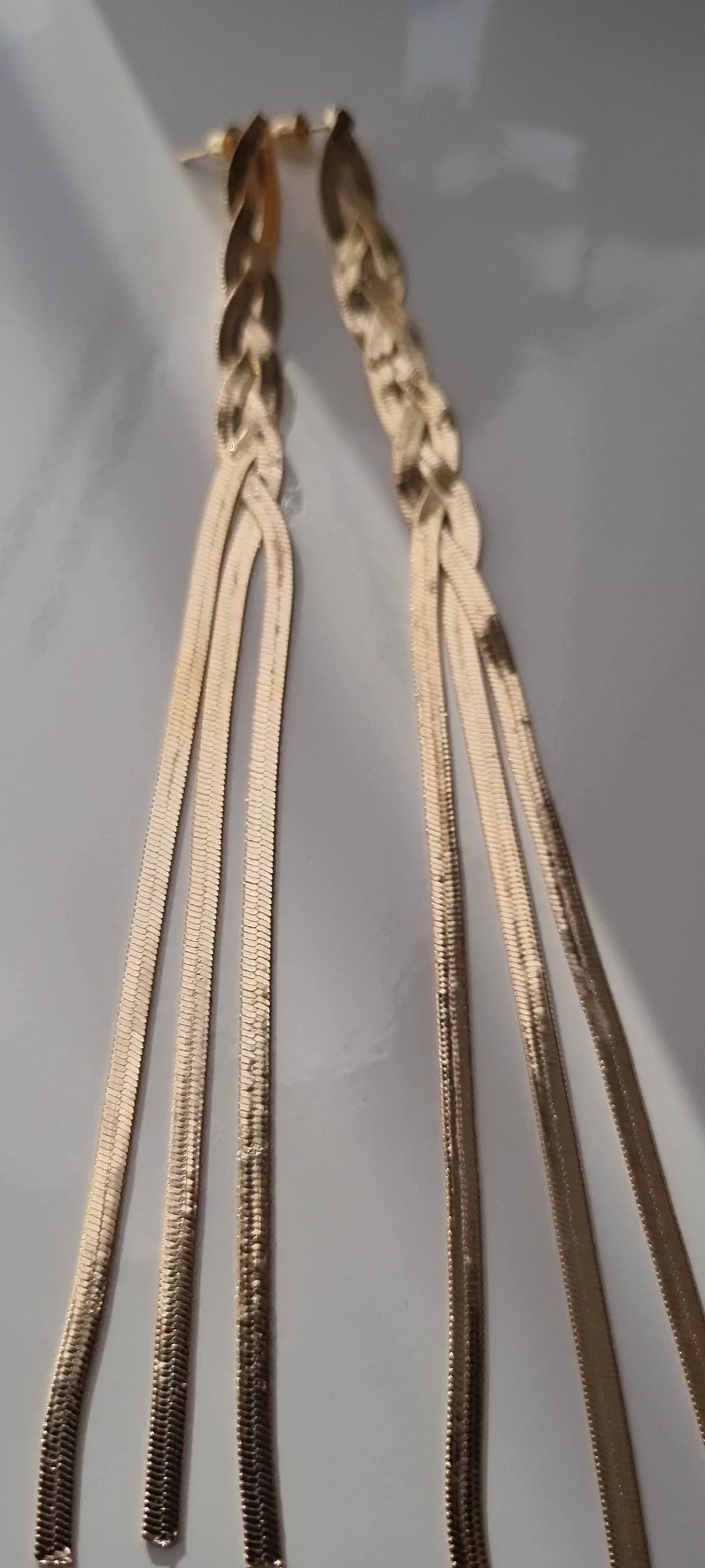 Sexy Tassel Snake Bone Chain Jewelry Set - Gold Plated Geometric Necklace for Women