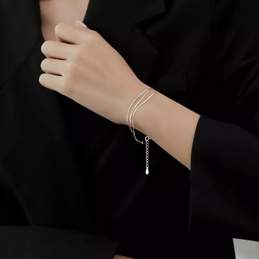 Elegant Chain Bracelet 925 Sterling Silver
