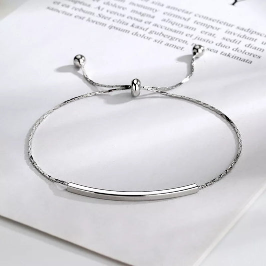 925 Sterling Silver Minimalist Bracelet – Elegant & Stylish Gift for Women & Girls