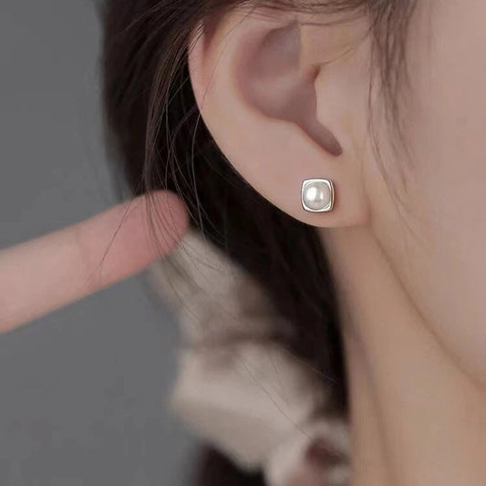 925 Sterling Silver Pearl Stud Earrings for Women & Girls – 7mm Elegant Jewelry Gift