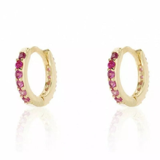 925 Sterling Silver Plated Crystal Huggie Hoop Earrings | Women’s Jewellery Gift for All Occasions