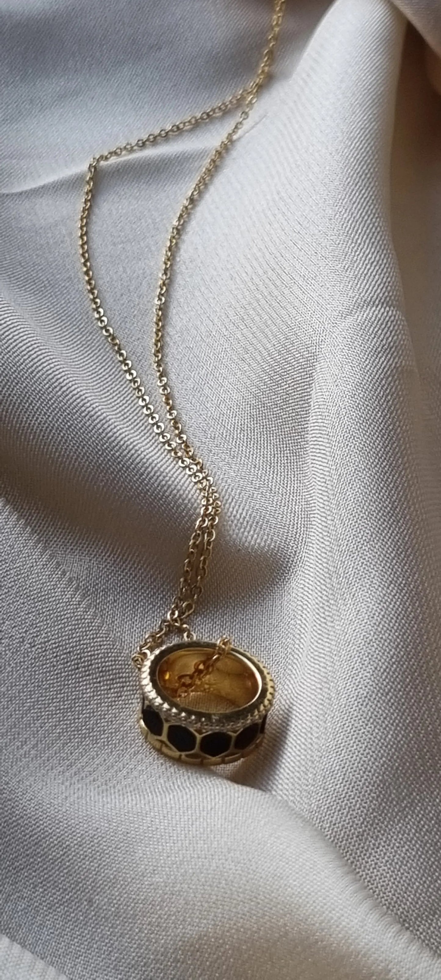 925 Silver 18K Gold Plated Black Agate Necklace and Bracelet Set