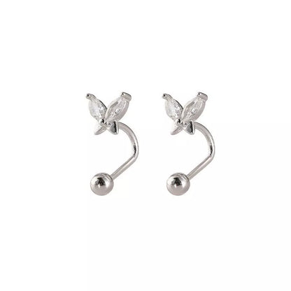 925 Sterling Silver Crystal Butterfly Stud Earrings – Elegant Gift for her