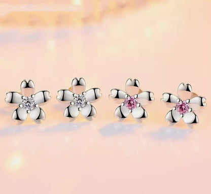925 Sterling Silver Daisy Stone Stud Earring