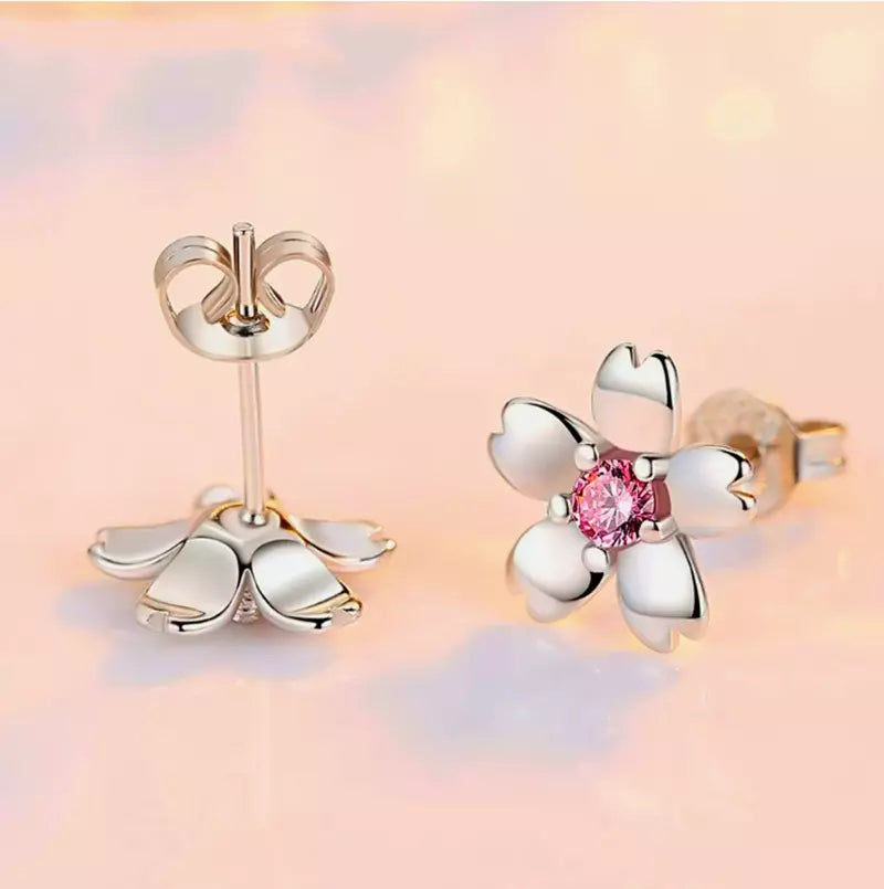 925 Sterling Silver Daisy Stone Stud Earring