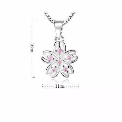 925 Sterling Silver Flower Pendant Necklace – Elegant Jewelry Gift for Women