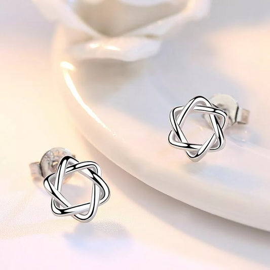 925 Sterling Silver Star Stud Earrings – Cute Women’s & Girls Jewellery Gift – UK Hallmarked
