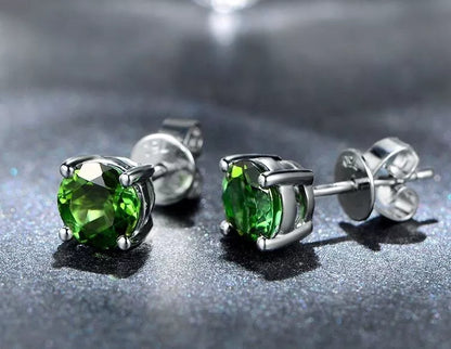925 Sterling Silver Cubic Zirconia Stud Earrings for Women – 6mm Round, Hallmarked, Gift-Ready Pouch