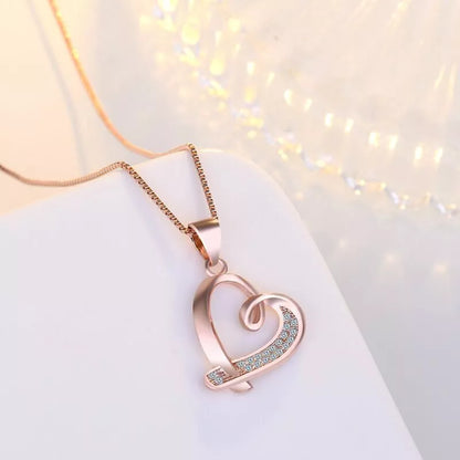 925 Sterling Silver Heart Pendant Necklace – Crystal Jewellery Gift for Women & Girls Hallmarked UK Design