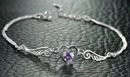 Angel Wing Bracelet For Women | Friendship Bracelet Angel Wing Heart Jewellery Sterling Silver