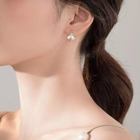 Ballet Stud Earrings – 925 Sterling Silver Dainty 8mm Jewellery Gift for Women UK Seller