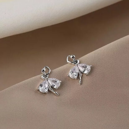 Ballet Stud Earrings – 925 Sterling Silver Dainty 8mm Jewellery Gift for Women UK Seller