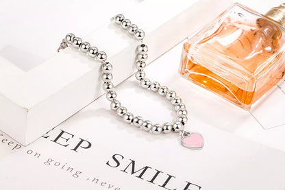 Beads Linked Charm Bracelet | 925 Sterling Silver Adjustable Bracelet