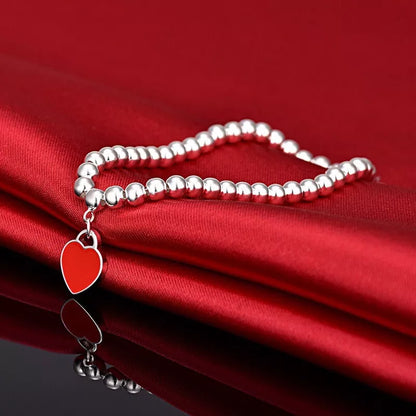 Beads Linked Charm Bracelet | 925 Sterling Silver Adjustable Bracelet