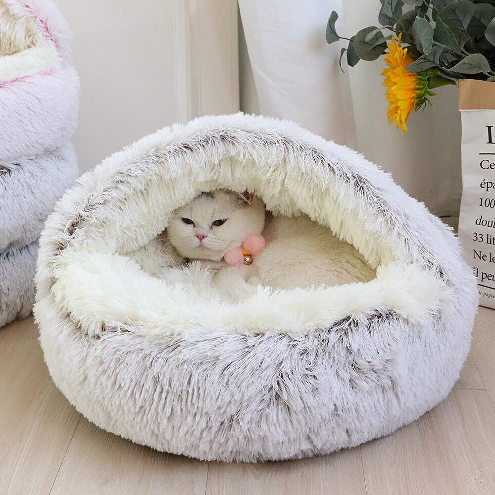 Dog Cat Nest Round Plush Pet Bed