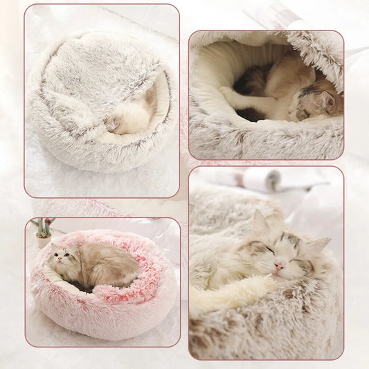 Dog Cat Nest Round Plush Pet Bed