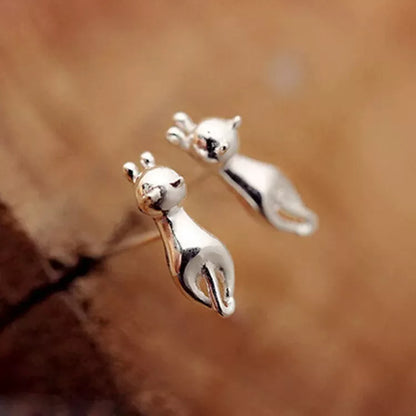 Cat Necklace Cute Kitty Pendant | Cat Necklace & Earrings
