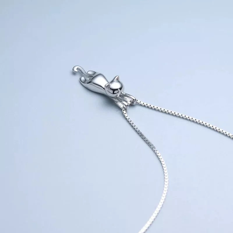 Cat Necklace Cute Kitty Pendant | Cat Necklace & Earrings