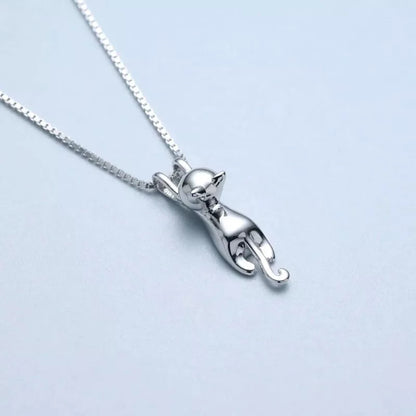 Cat Necklace Cute Kitty Pendant | Cat Necklace & Earrings