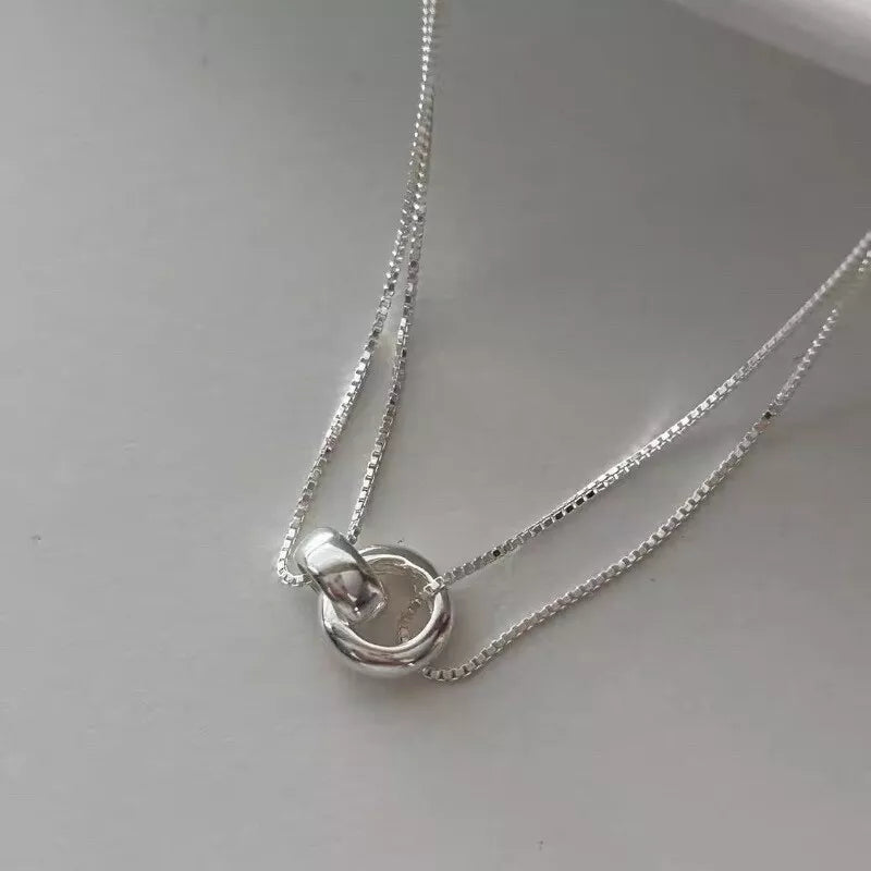 Minimalist Bracelet Circular Ring 925 Sterling Silver