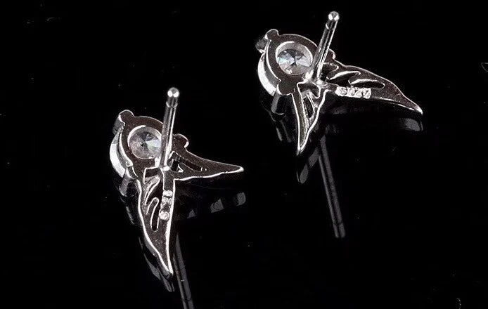 Crystal Angel Wings Butterfly Stud Earrings