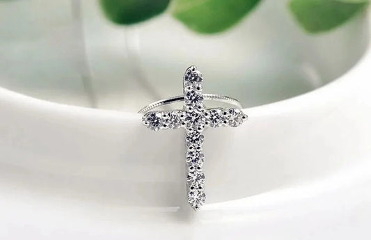Crystal Cross Women Pendant Necklace
