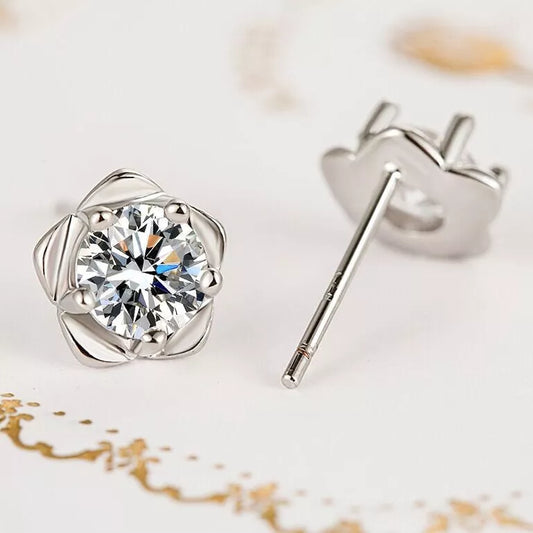 925 Sterling Silver Crystal Star Stud Earrings for Women & Girls – UK Jewellery Gift, Hallmarked