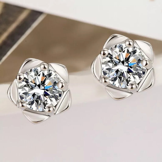 925 Sterling Silver Crystal Star Stud Earrings for Women & Girls – UK Jewellery Gift, Hallmarked