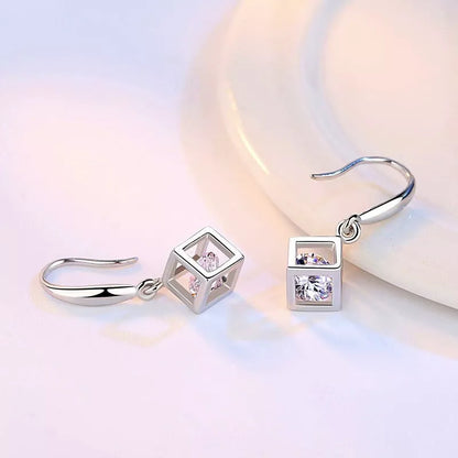 Cube Stone Earrings