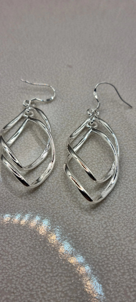 925 Sterling Silver Double Leaf Drop Earrings for Women – Long Dangle Hook Jewelry Gift