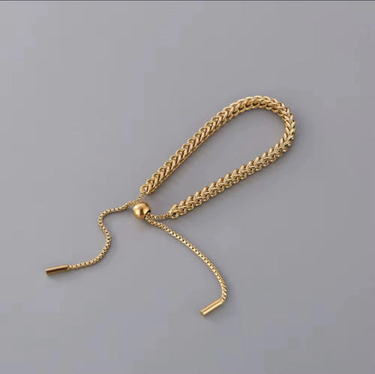 Elegant Women's 18K Gold Plated Twisted Rope Bangle Cuff Adjustable, Nickel-Free Gift