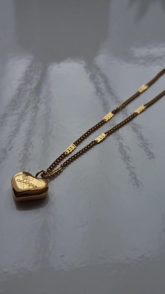 18K Gold Plated Heart Necklace – Love Pendant for Women