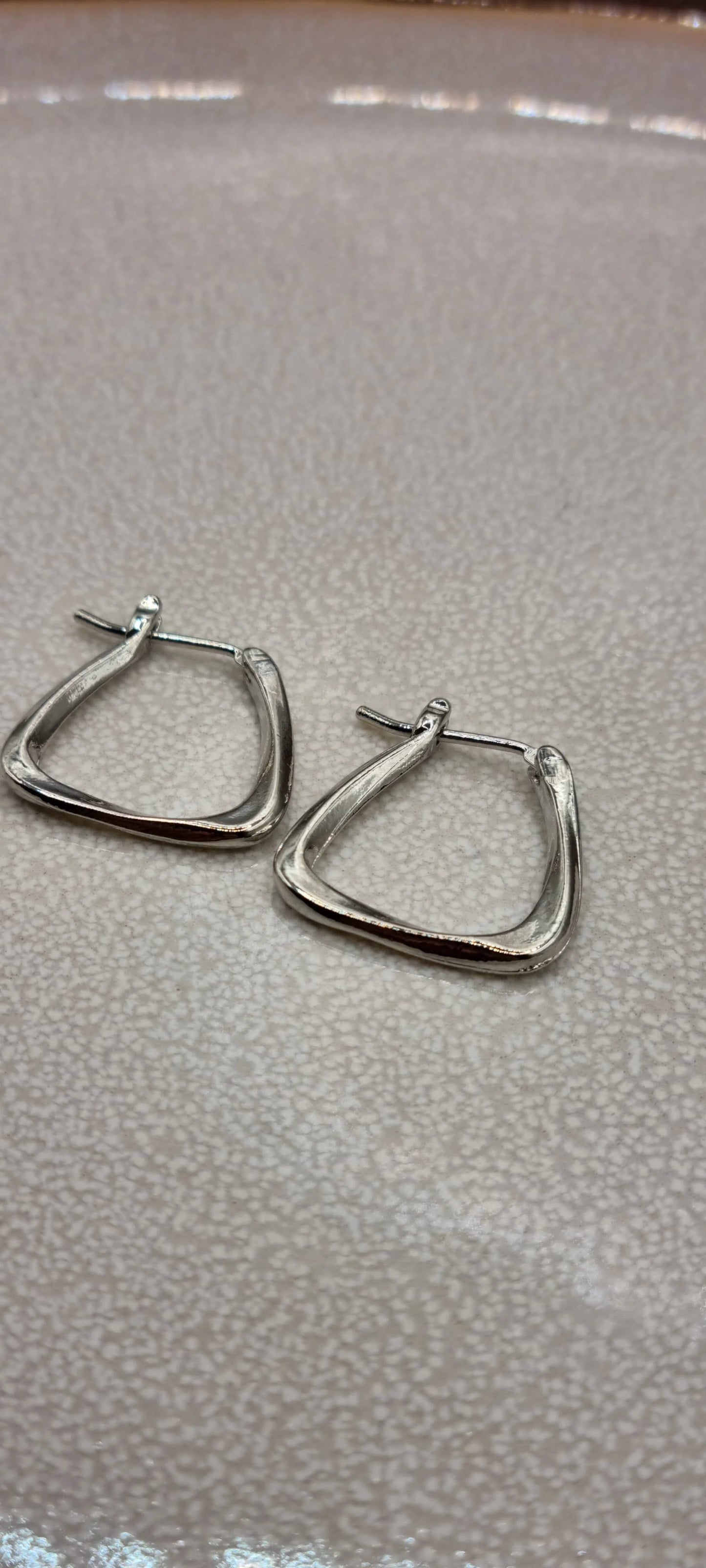 Geometric Twisted Square Hoop Earrings for Women