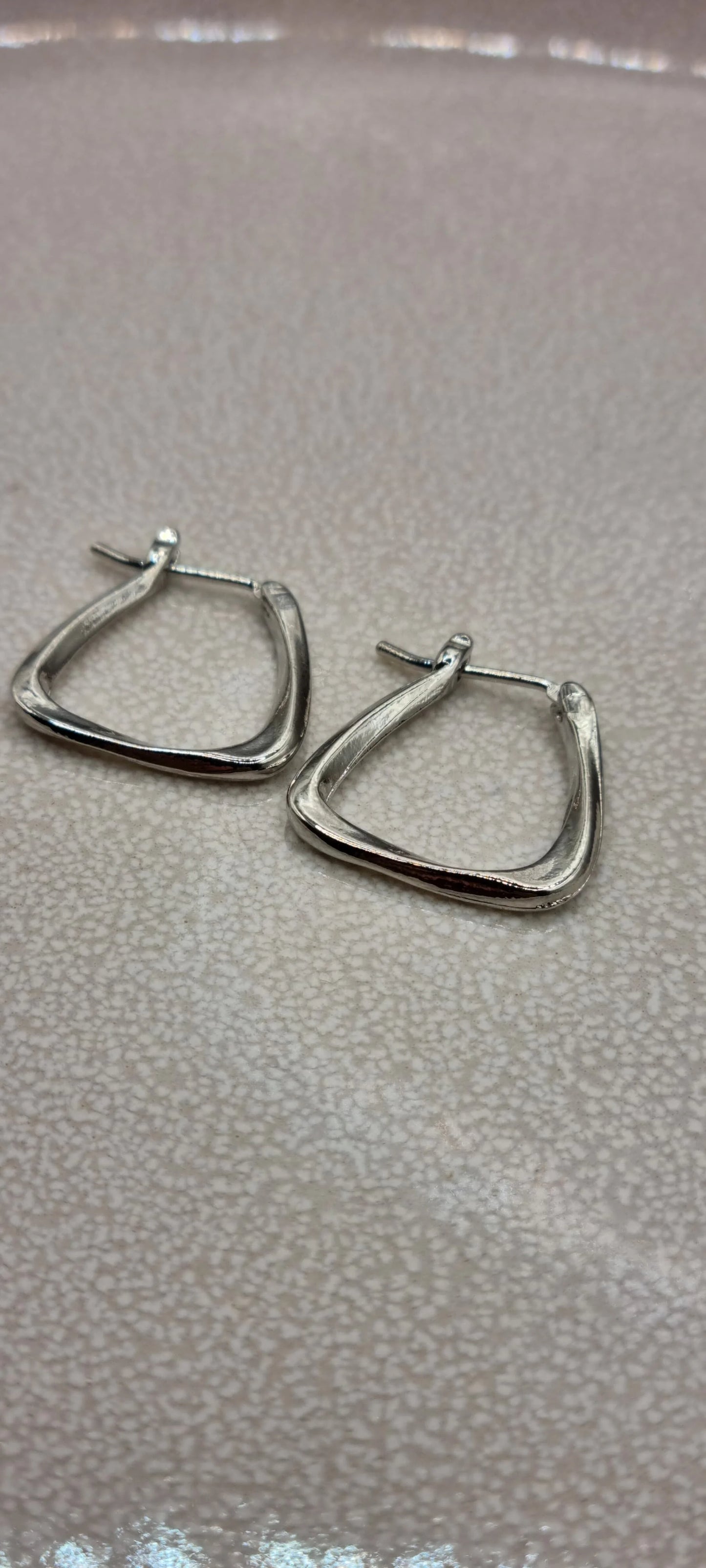 Geometric Twisted Square Hoop Earrings for Women