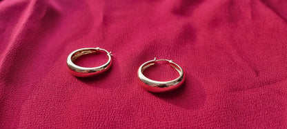 Gold Plated Round Circle Hoop Earrings