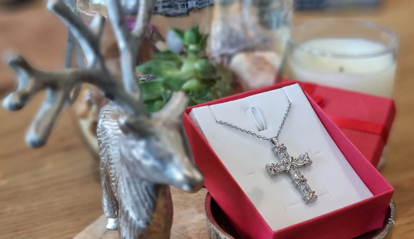 Zircon Cross Necklace for Women
