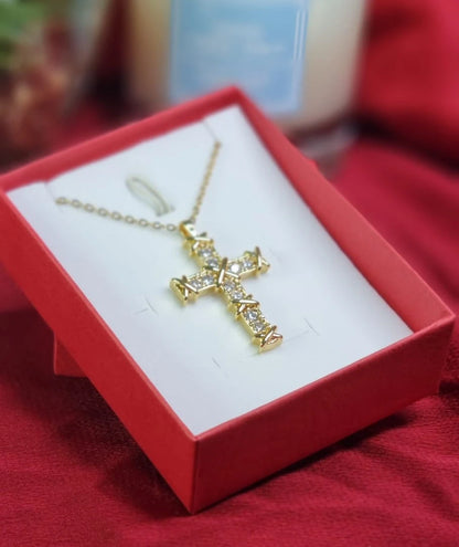 Zircon Cross Necklace for Women