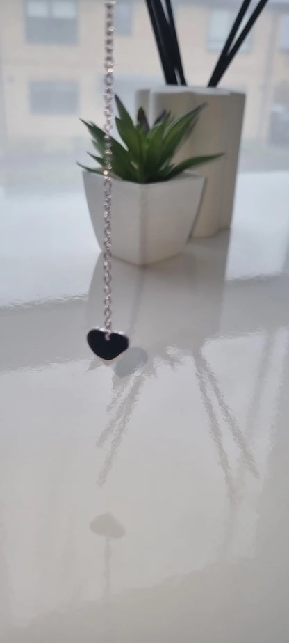 925 Sterling Silver Sparkling Heart Infinity Necklace