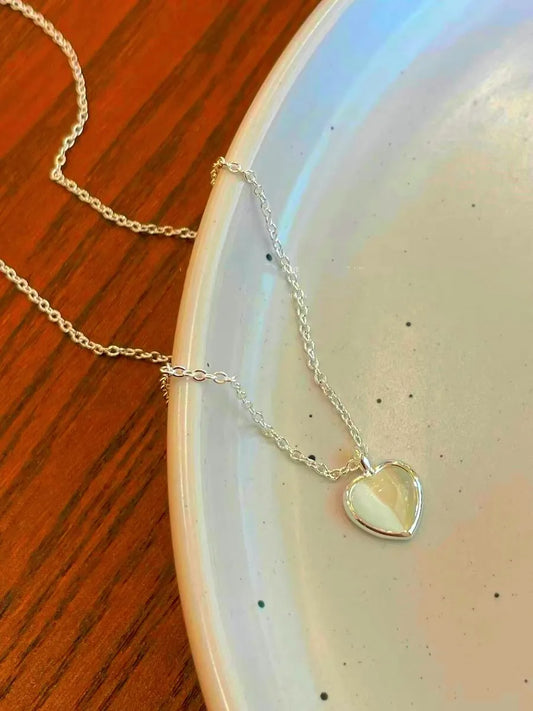 Heart Moonstone Pendant in 925 Sterling Silver with 18-inch Chain - Women’s Jewellery Gift