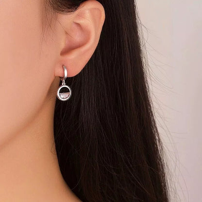 Lake Circle Drop Hoop & Dangle Hook Earring and Necklace Set