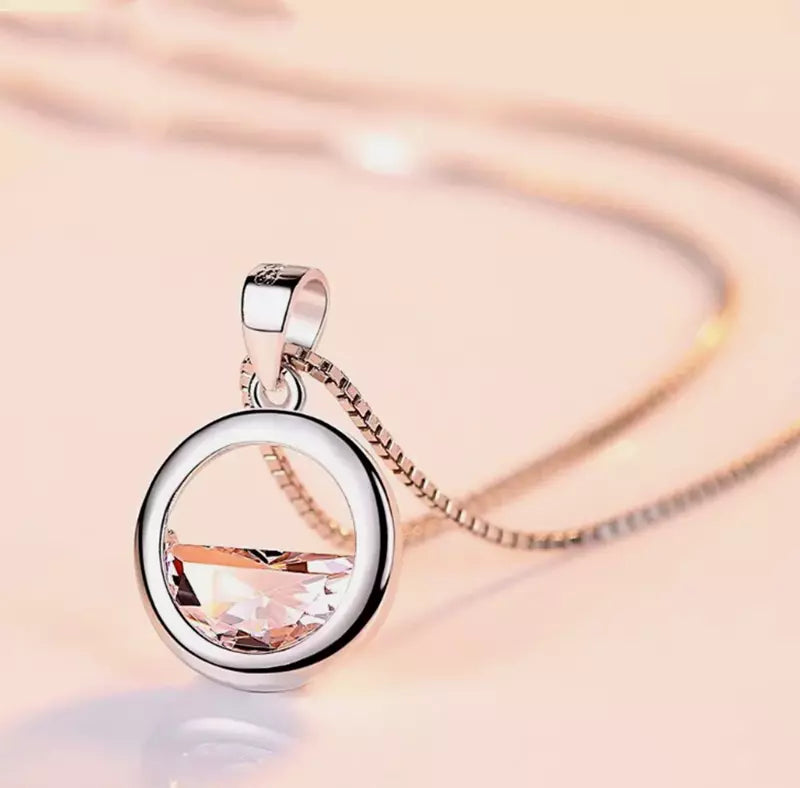 Lake Circle Drop Hoop & Dangle Hook Earring and Necklace Set