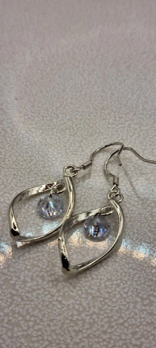 925 Sterling Silver Leaf Drop Dangle Swirl Hook Long Earrings for Women – Elegant Jewelry Gift