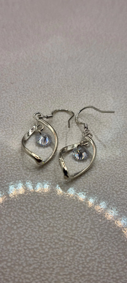 925 Sterling Silver Leaf Drop Dangle Swirl Hook Long Earrings for Women – Elegant Jewelry Gift