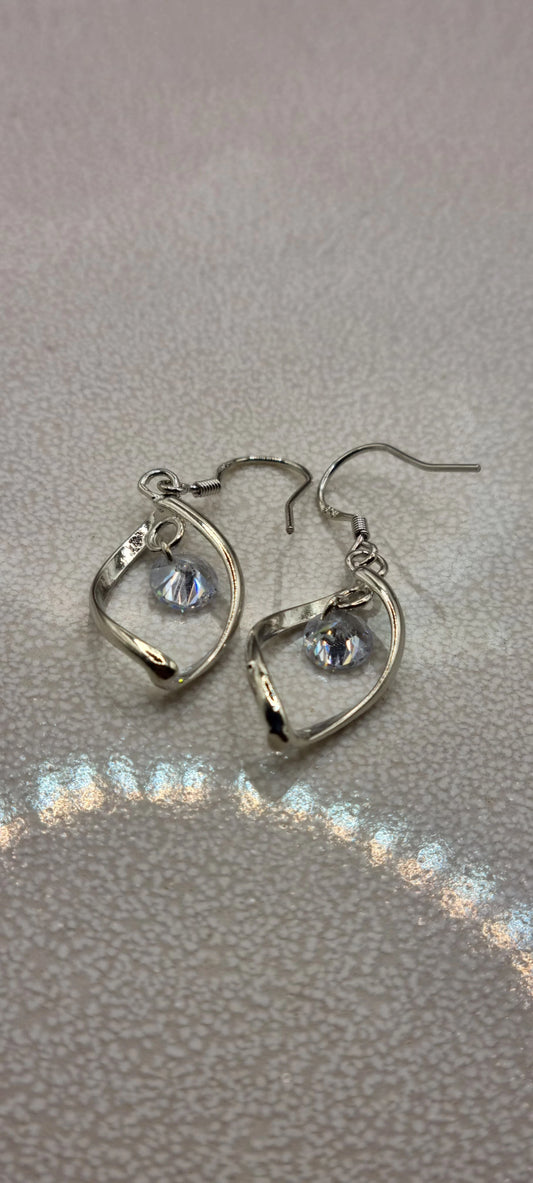 925 Sterling Silver Leaf Drop Dangle Swirl Hook Long Earrings for Women – Elegant Jewelry Gift